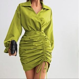 Brand New Flounce Sleeve Drawstring